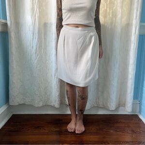 preview collection vintage neutral creme mini skirt “size 12”